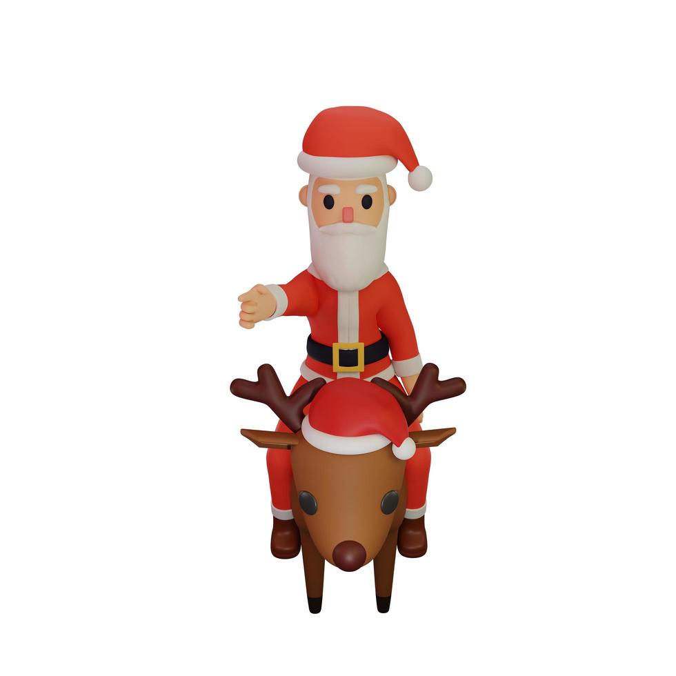 personnage du père Noël avec concept de noël et nouvel an photo