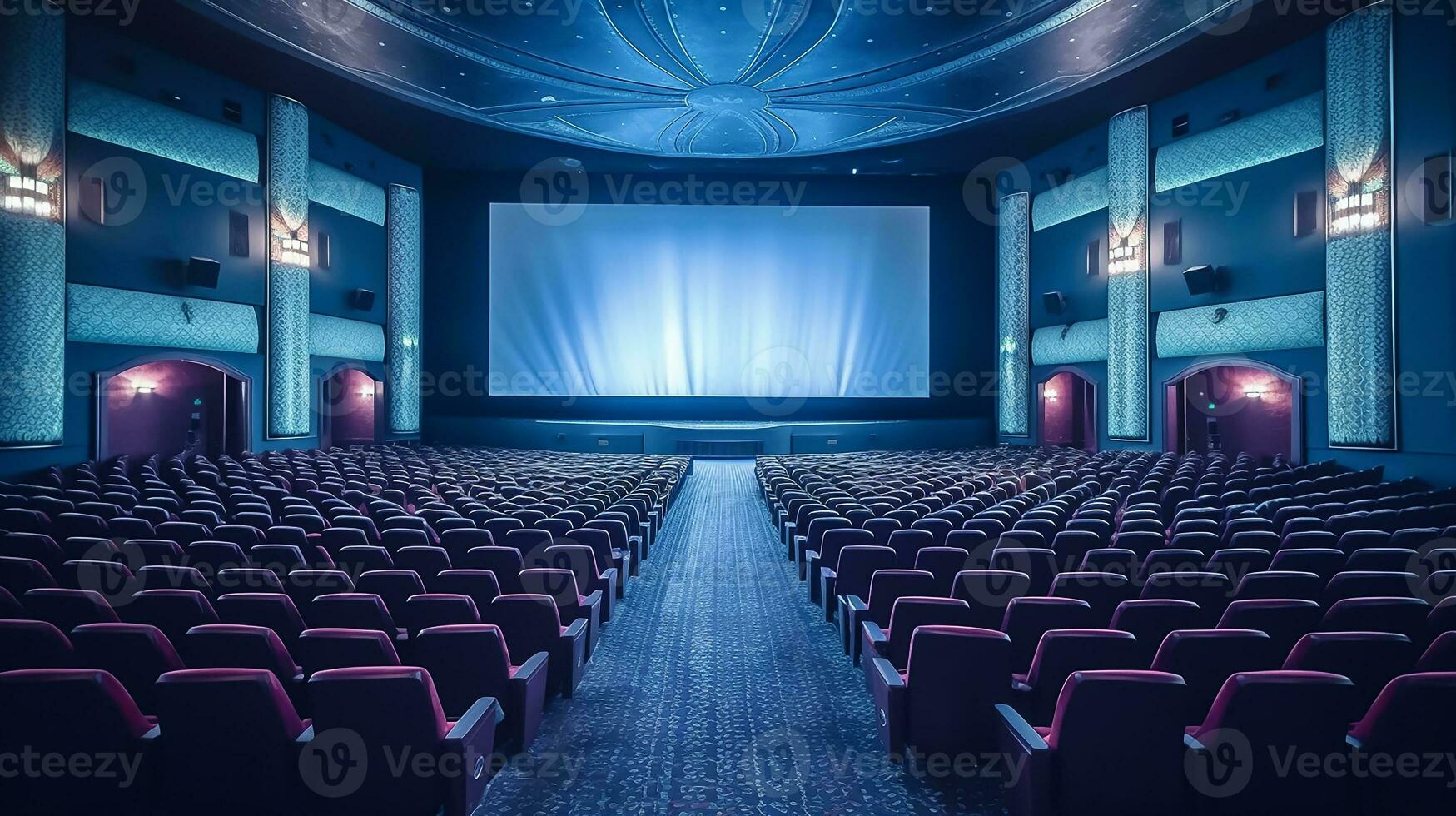 ai généré vide cinéma intérieur vue photo