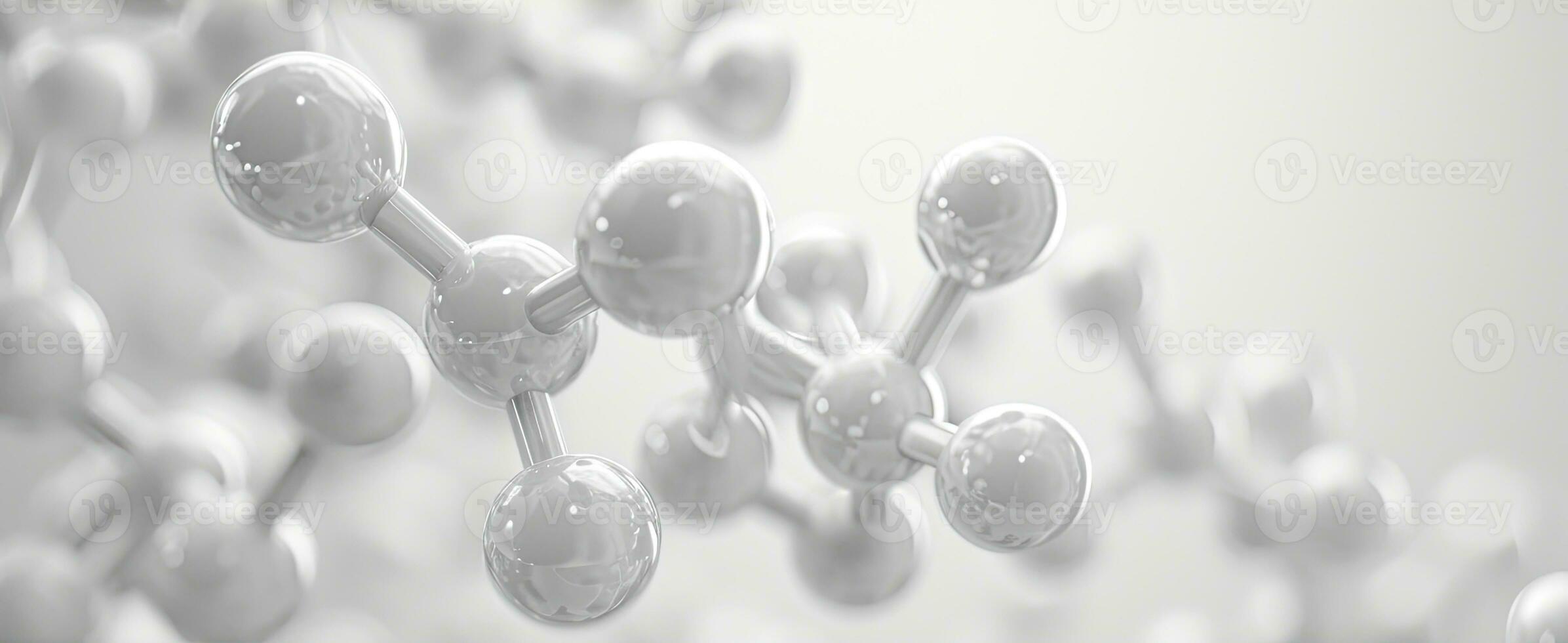 ai généré génératif ai, abstrait moléculaire forme, Célibataire aminé acide molécule. chimie médicament éducation photo