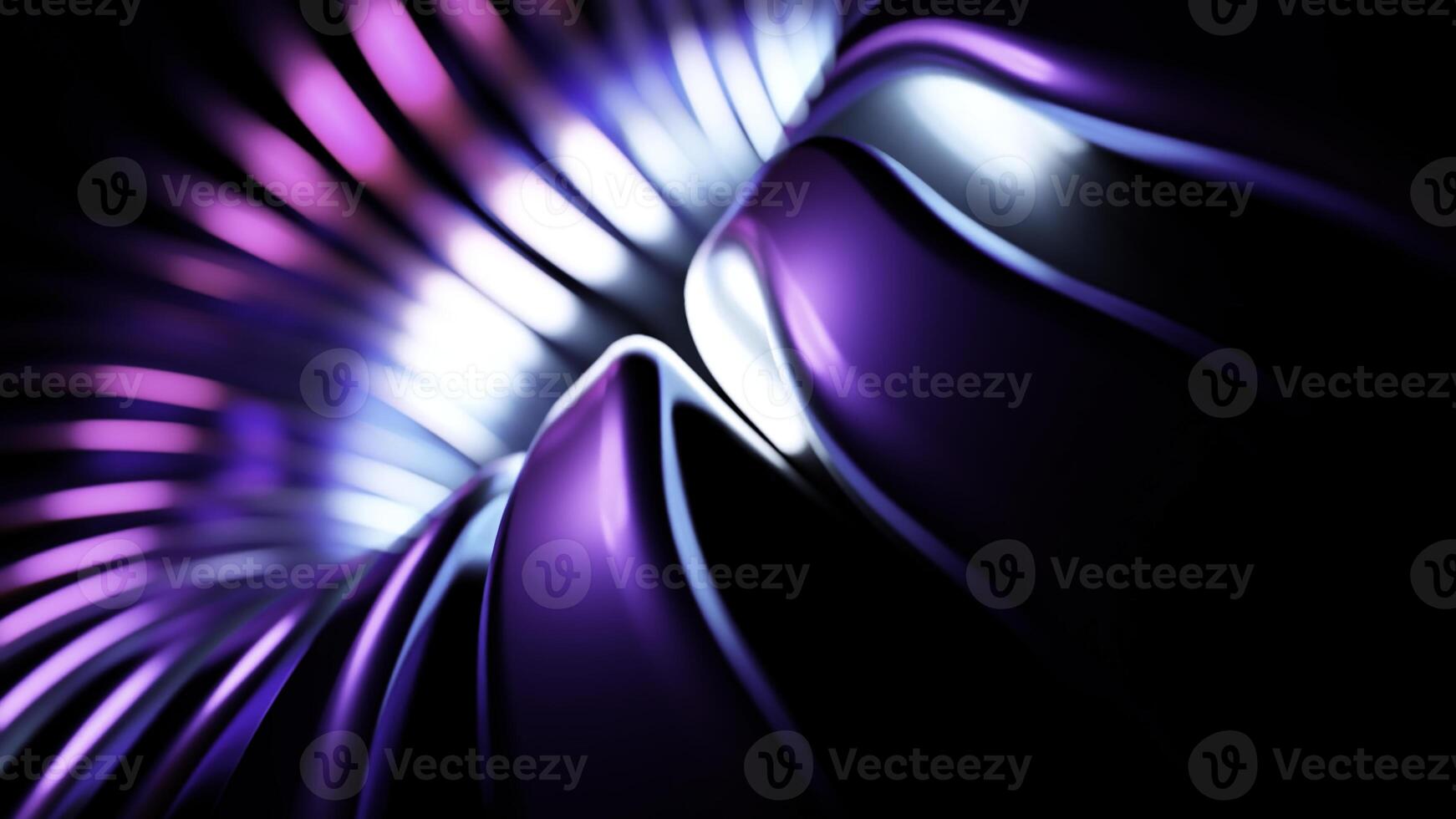 violet et gris oscillant lignes création une tunnel. conception. une trou dans le animation de lequel lumière rubans partir dans 3d format. photo