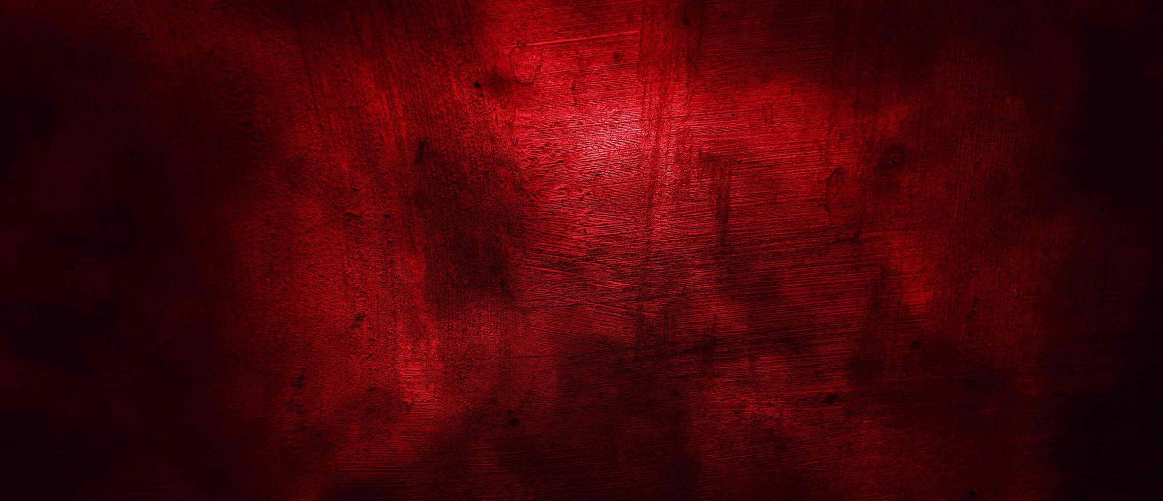 fond d'horreur rouge et noir effrayant. béton rouge grunge foncé photo