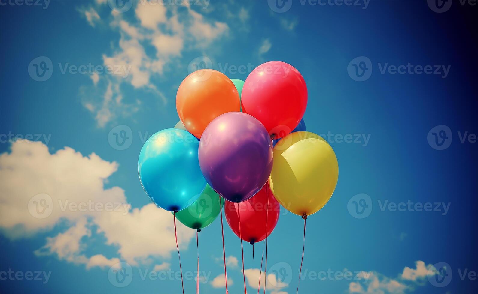 ai généré multicolore des ballons pour anniversaire et mariage des soirées photo