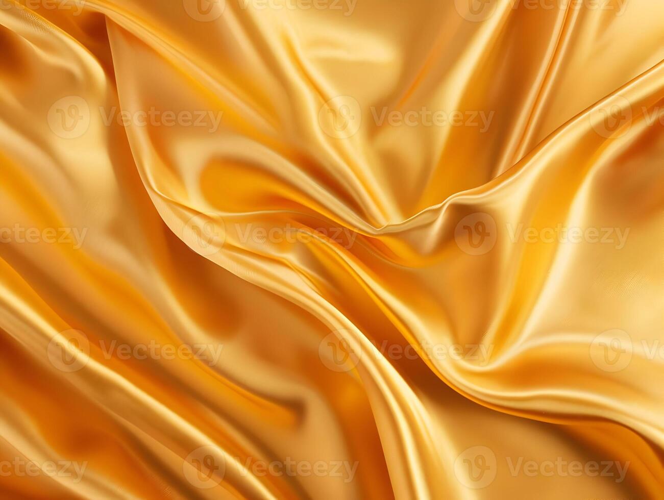 ai généré or Orange brillant en tissu Contexte. en tissu avec plis très détaillé. Haut vue macro photo. haute résolution. ai génératif photo