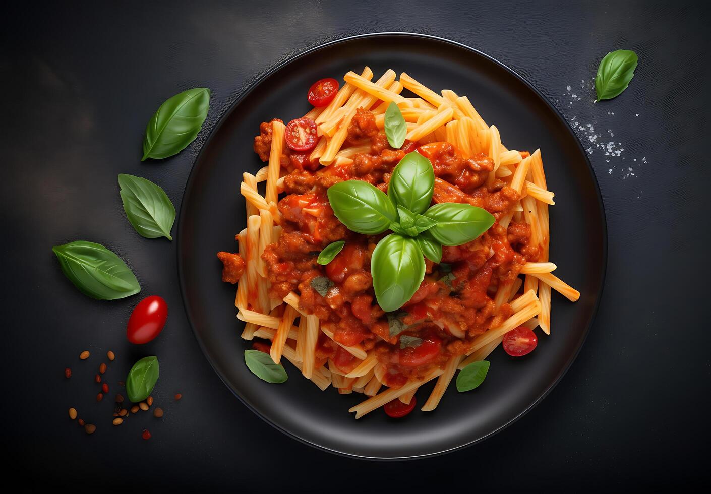 ai généré photo Penne Pâtes dans tomate sauce