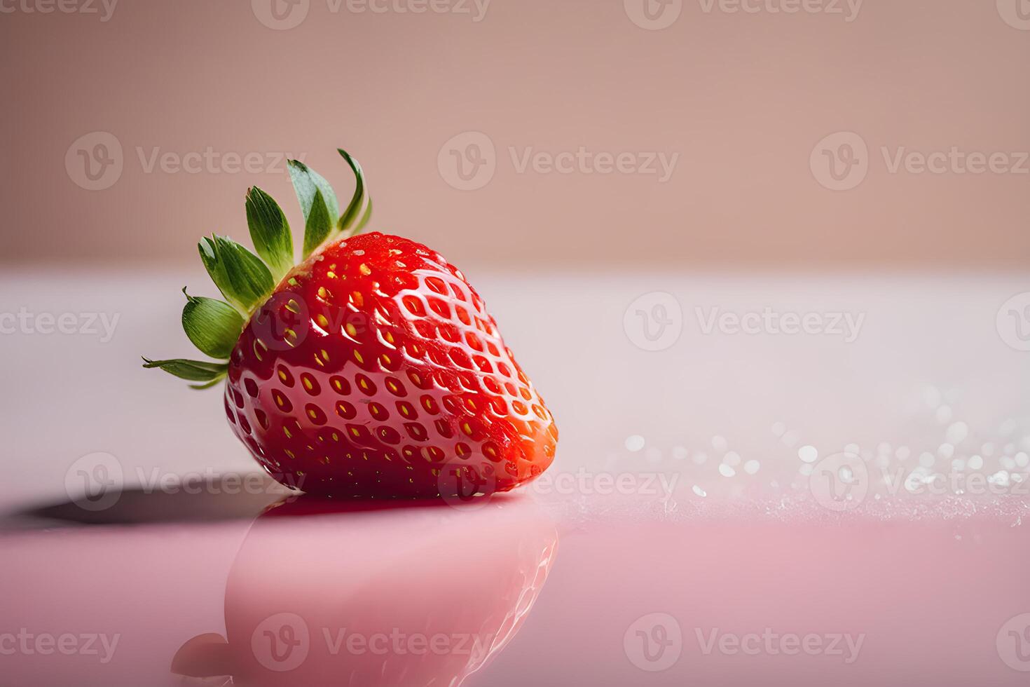 ai généré brillant Couleur Frais mûr fraise isolé par ai génératif photo