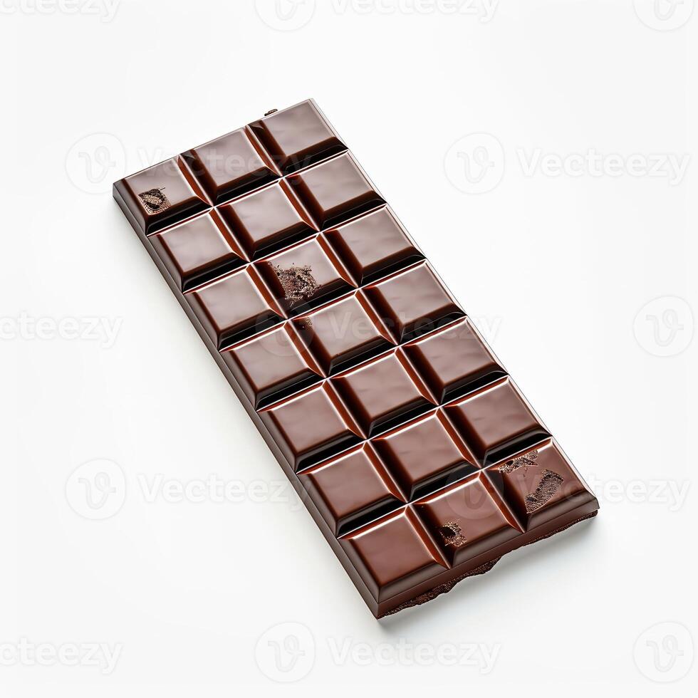 ai généré Chocolat bar isolé blanc photo