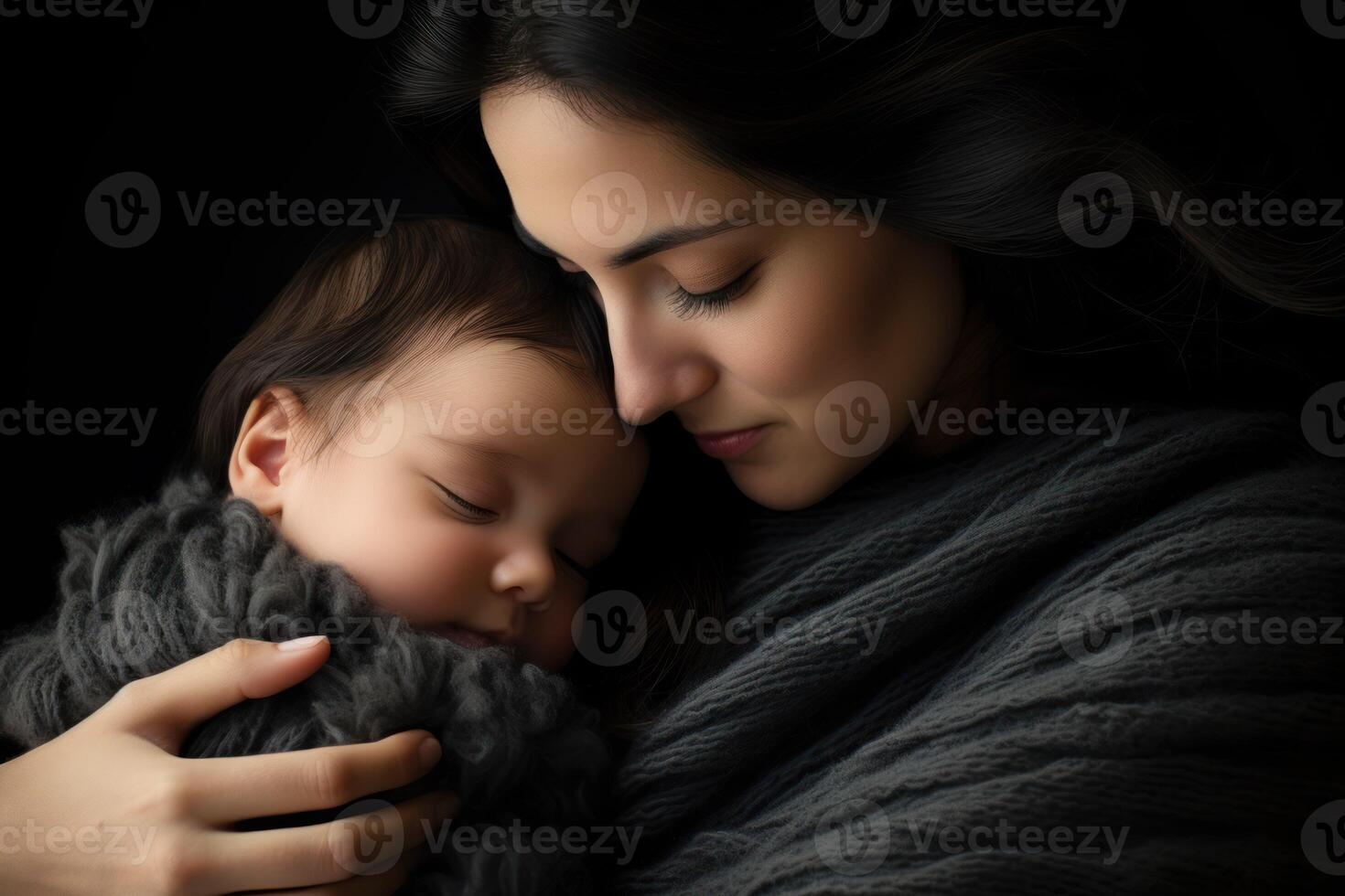 ai généré une aimant mère câlins sa enfant avec chaleur et tendresse photo