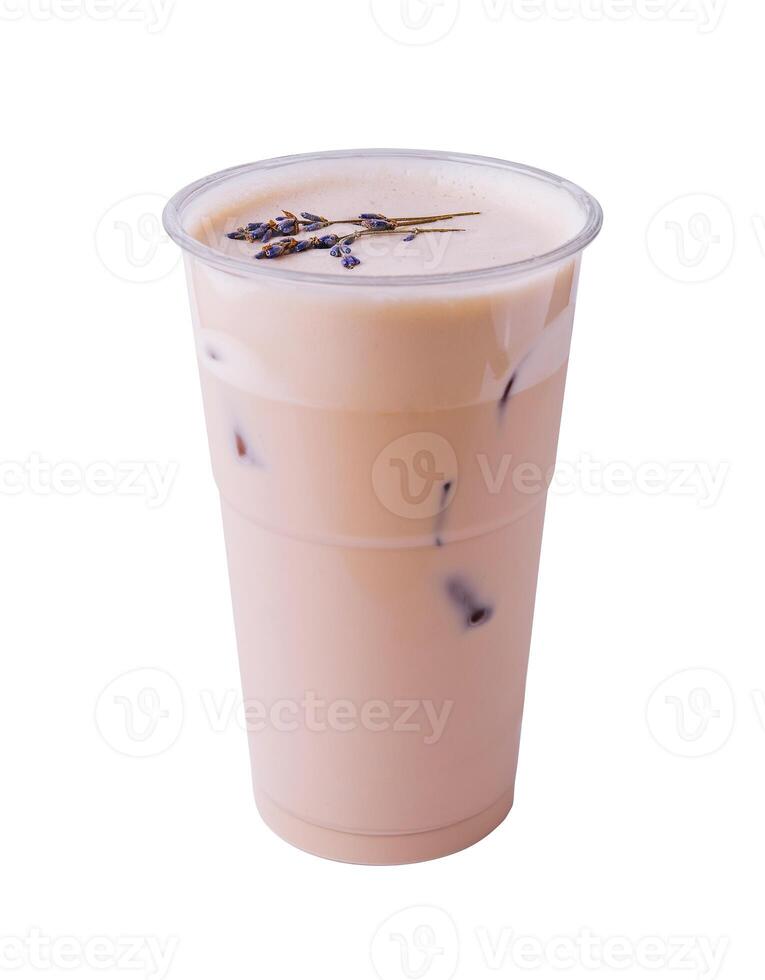 glacé café tasse isolé sur blanc photo
