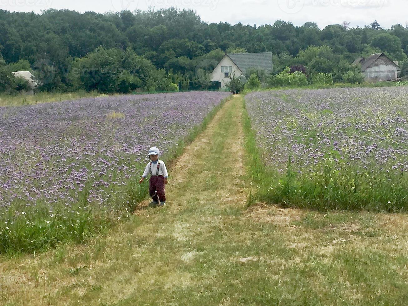 Beau petit garçon avec un photographe de pose de visage d'enfant photo