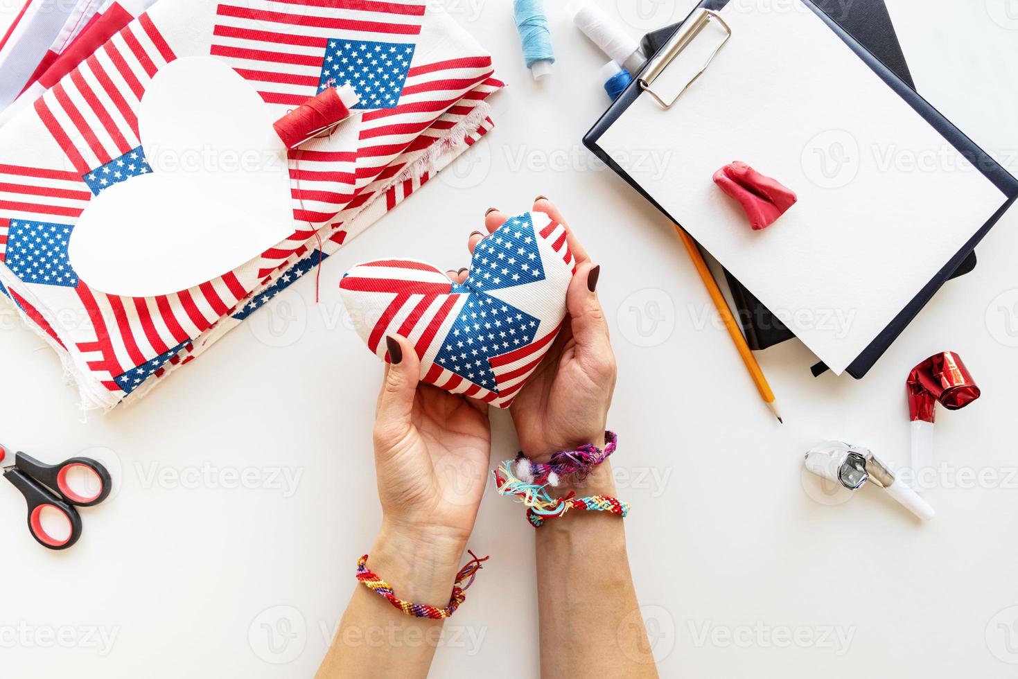 4 juillet jour de l'indépendance des états-unis broche cusion craft photo