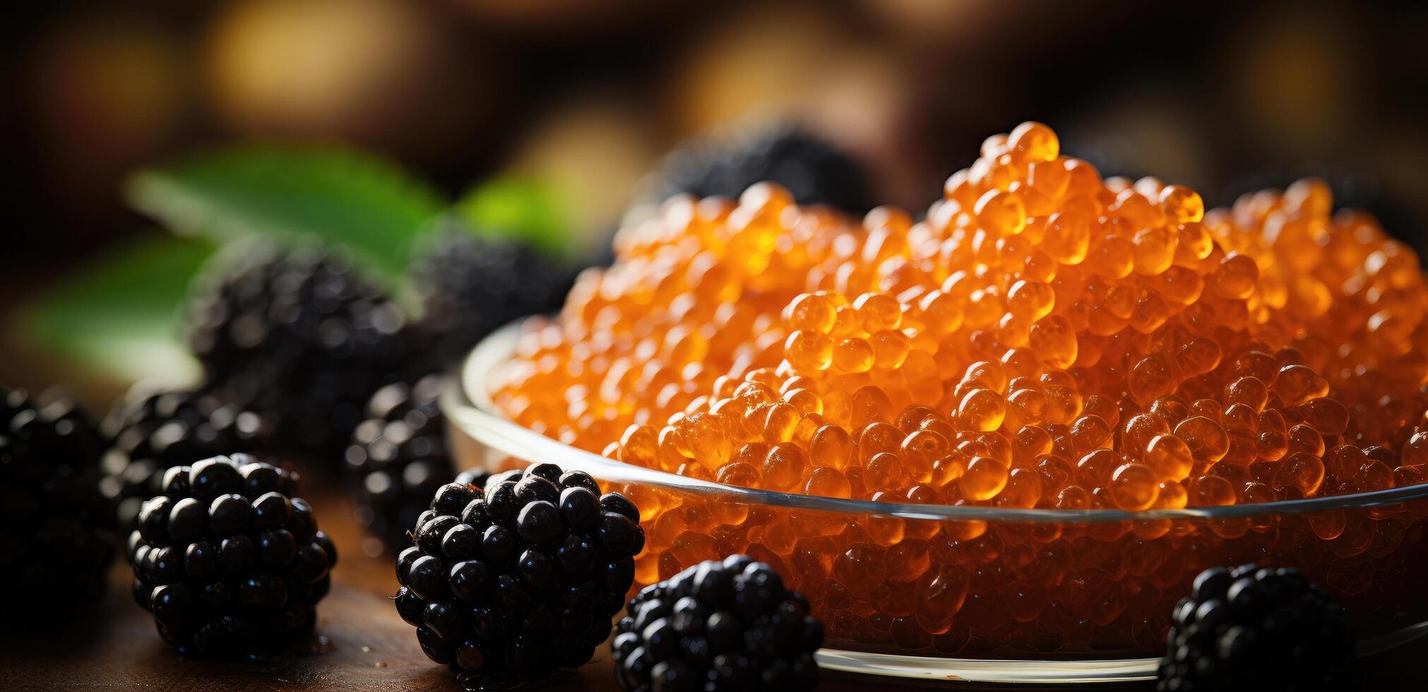 ai généré caviar sur robinet à avec caviar sur une côté, photo