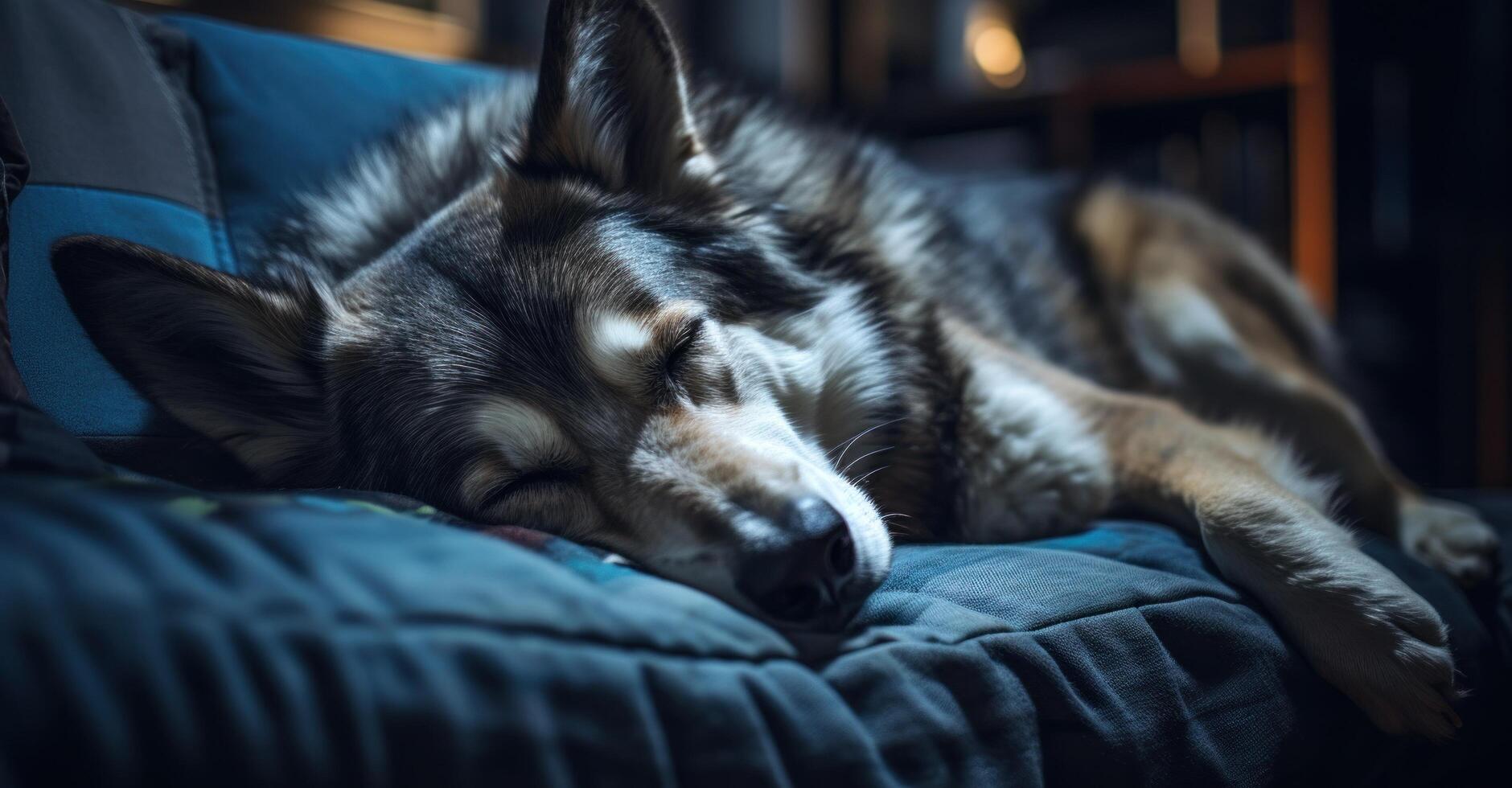 ai généré le 5 panneaux de une alité chien photo