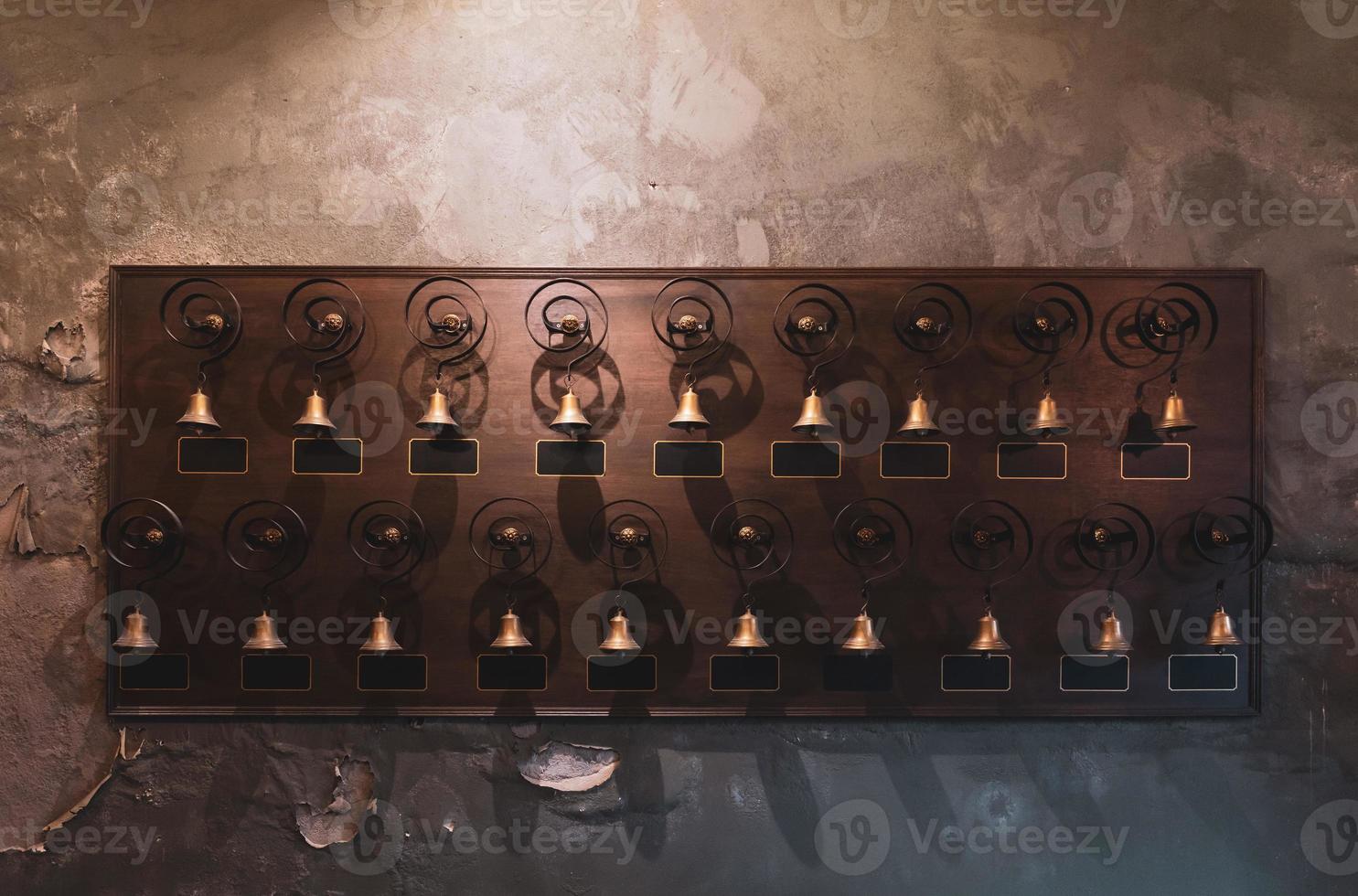 photo de cloches de serviteur victorien sur le mur de l'hôtel
