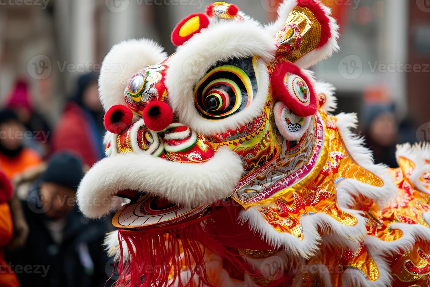 ai généré chinois dragon comme une personnage pour chinois Nouveau année festival. ai génératif photo