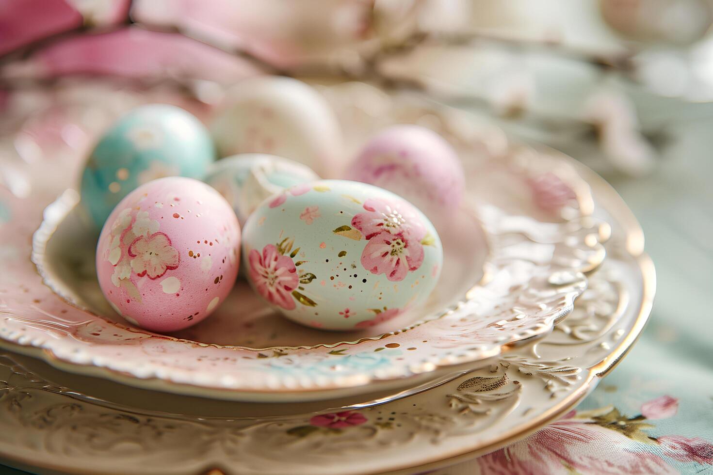 ai généré aster élégance une pastel floral affaire à le table photo