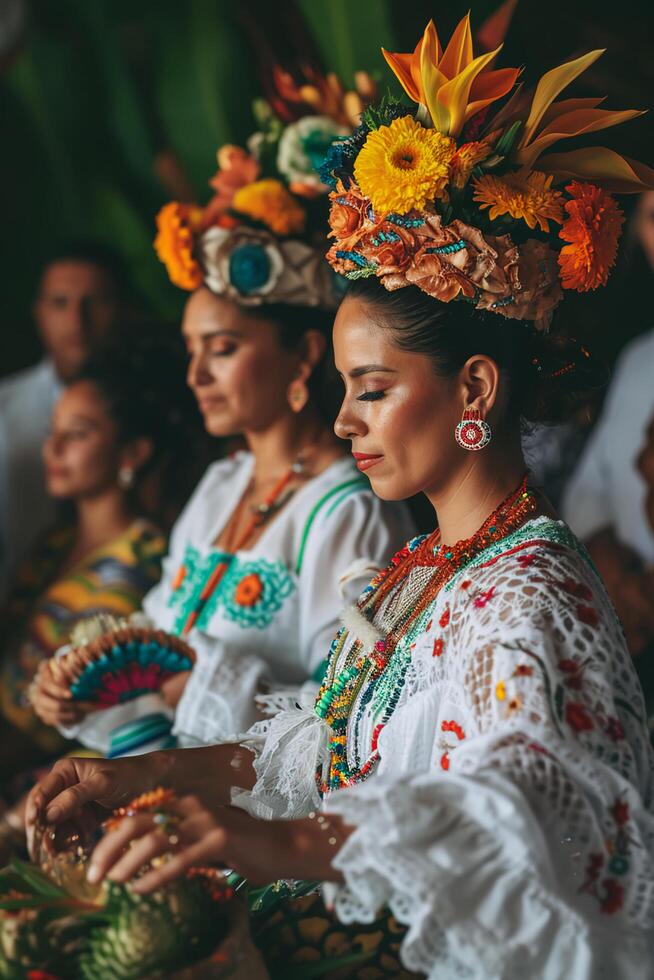 ai généré culturel élégance explorant beauté dans mexicain populaire style photo