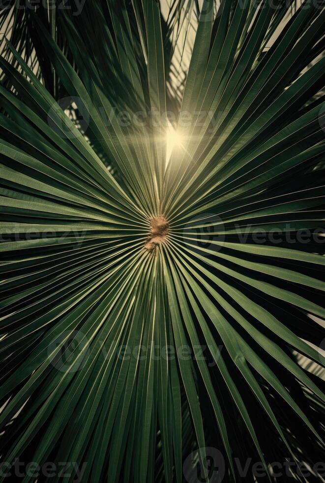 ai généré une magnifique vert feuille dans proche en haut photo