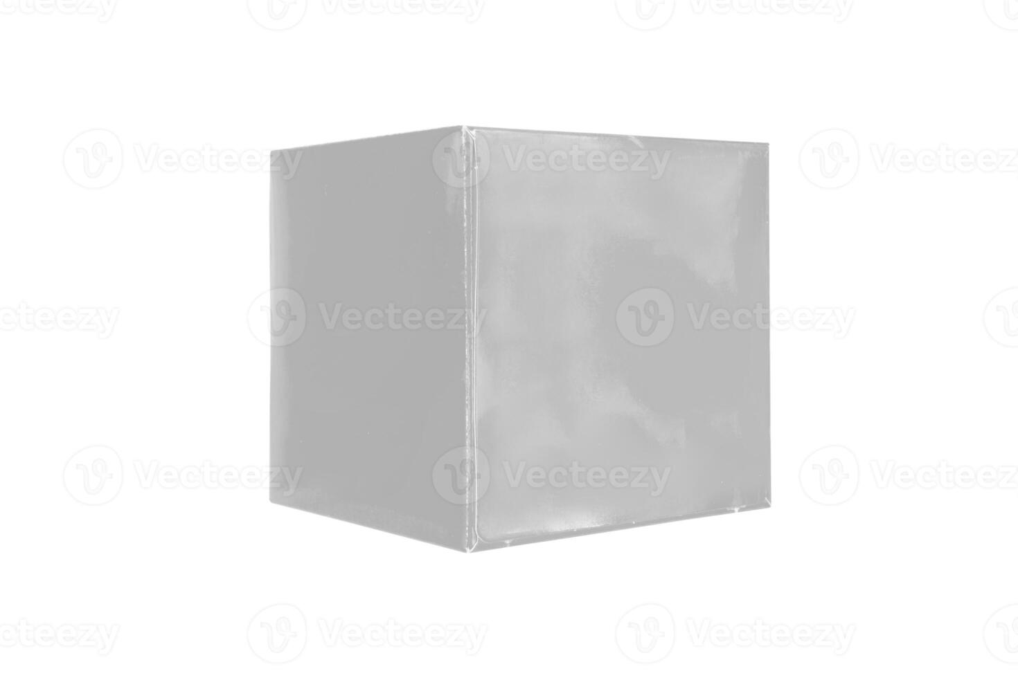 carré tissus boîte isolé sur blanc Contexte photo