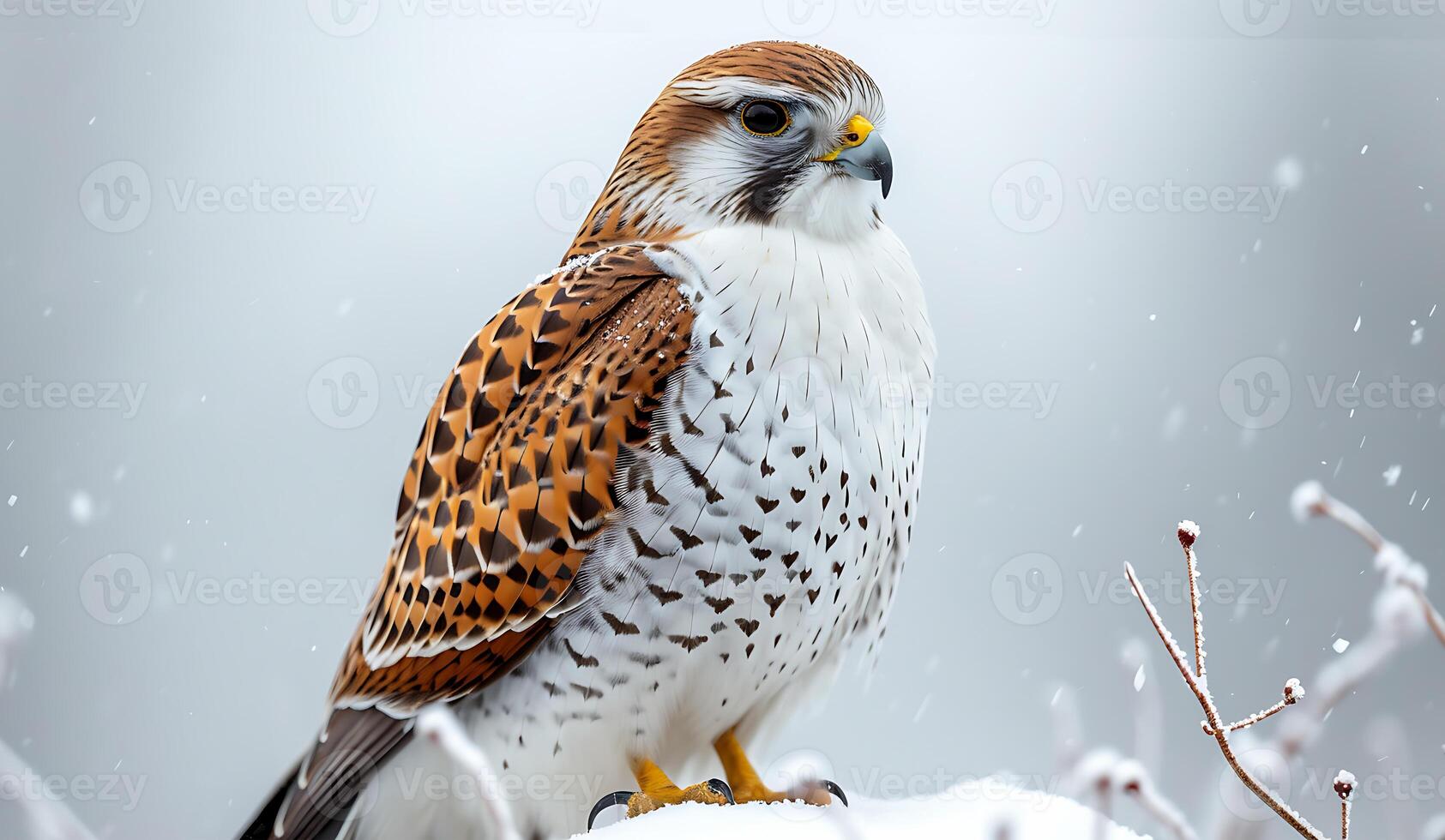 ai généré vue de une magnifique faucon oiseau photo