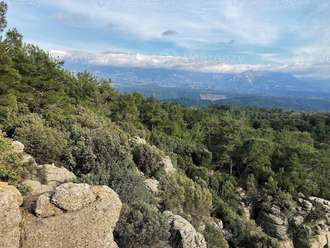 paysage tazi canyon dans manavgat, antalya, dinde aérien Haut voir. photo