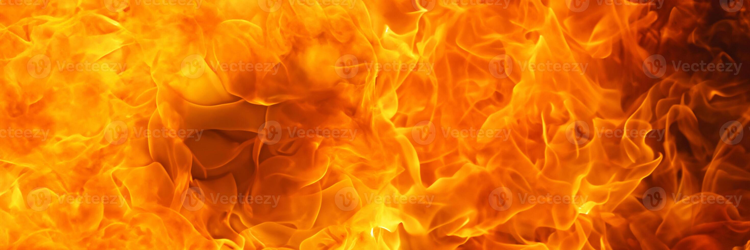 flamber Feu flamme incendie texture pour bannière arrière-plan, 3 X 1 rapport photo