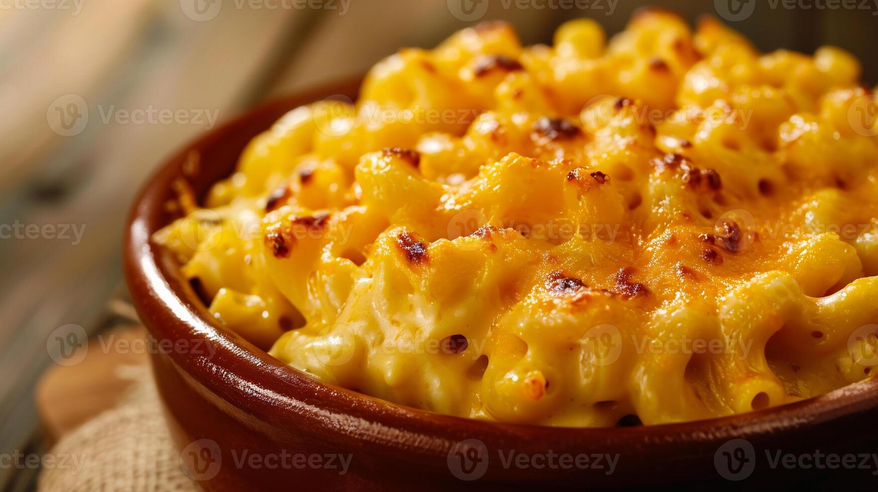 ai généré macaroni et fromage avec épices dans une bol fermer photo