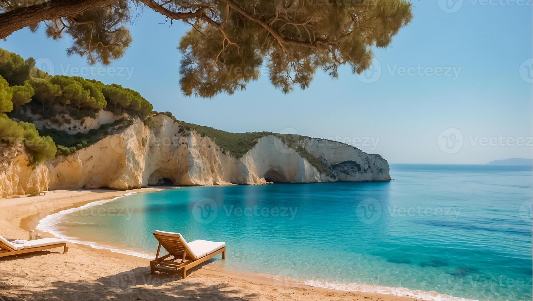 ai généré magnifique île de Zakynthos Grèce photo