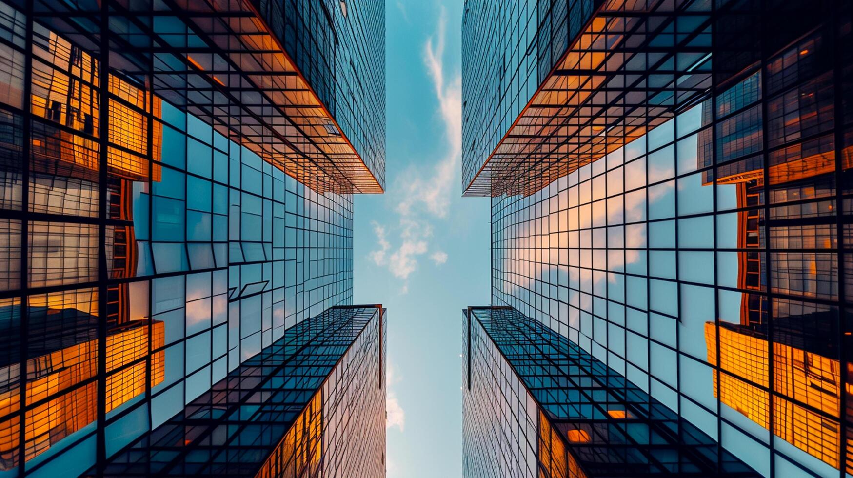 ai généré photo la tour moderne magnifique horizon Capitale bleu ciel ai généré