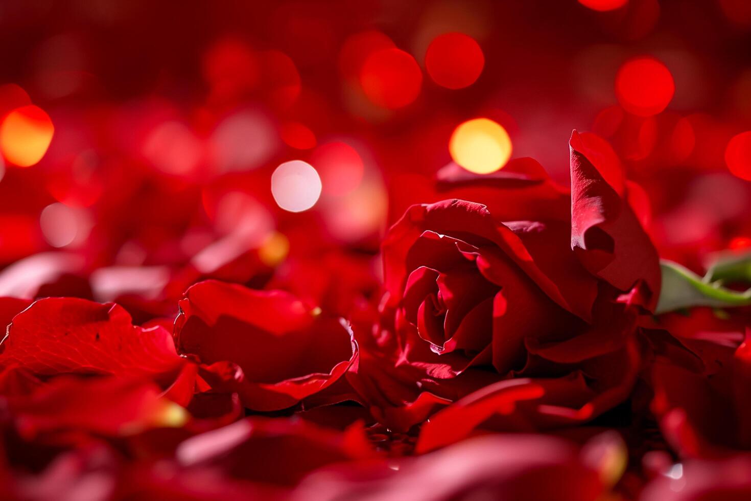 ai généré Stock photo et royalties image de rouge Rose Contexte romantique ai généré