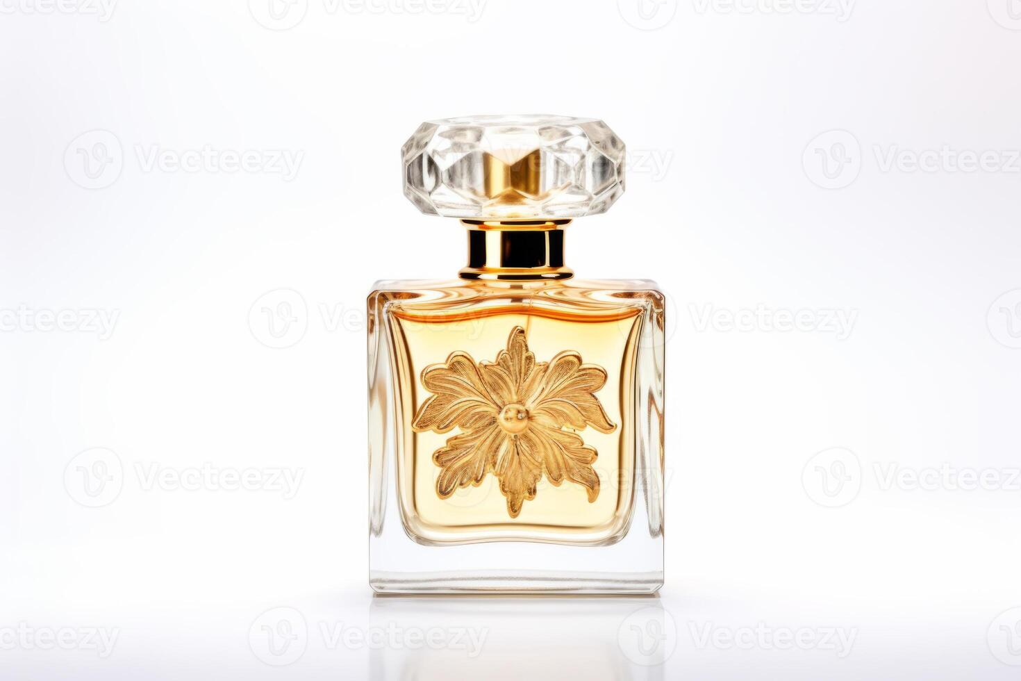 ai généré Jaune floral parfum vaporisateur pour femmes. photo