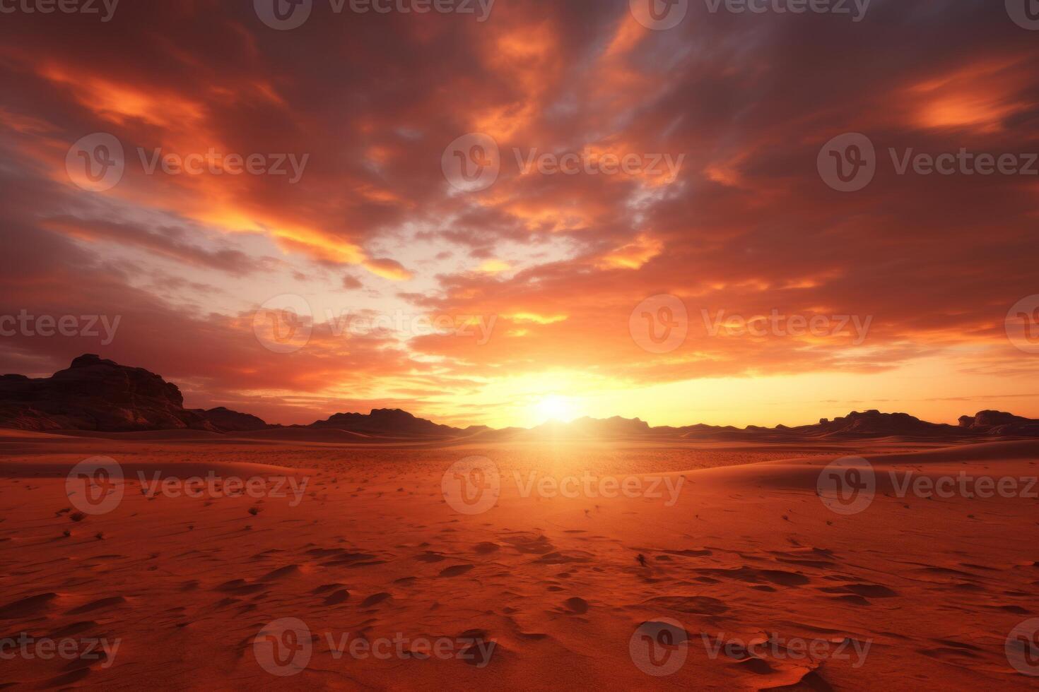 ai généré magnifique désert lever du soleil vue près tabuksaudi Saoudite photo