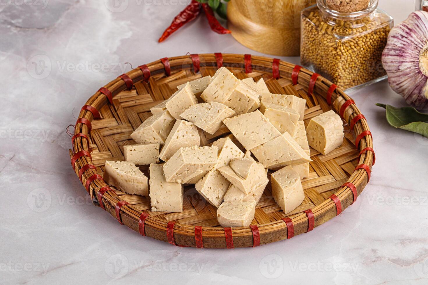 végétalien cuisine - biologique Tofu fromage photo