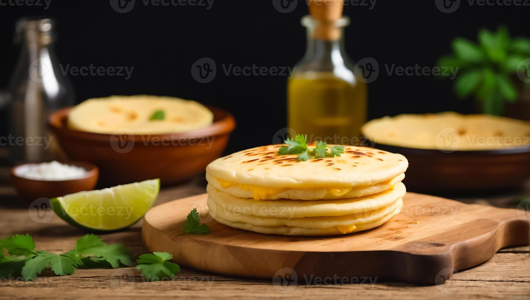 ai généré délicieux arepas dans le cuisine photo