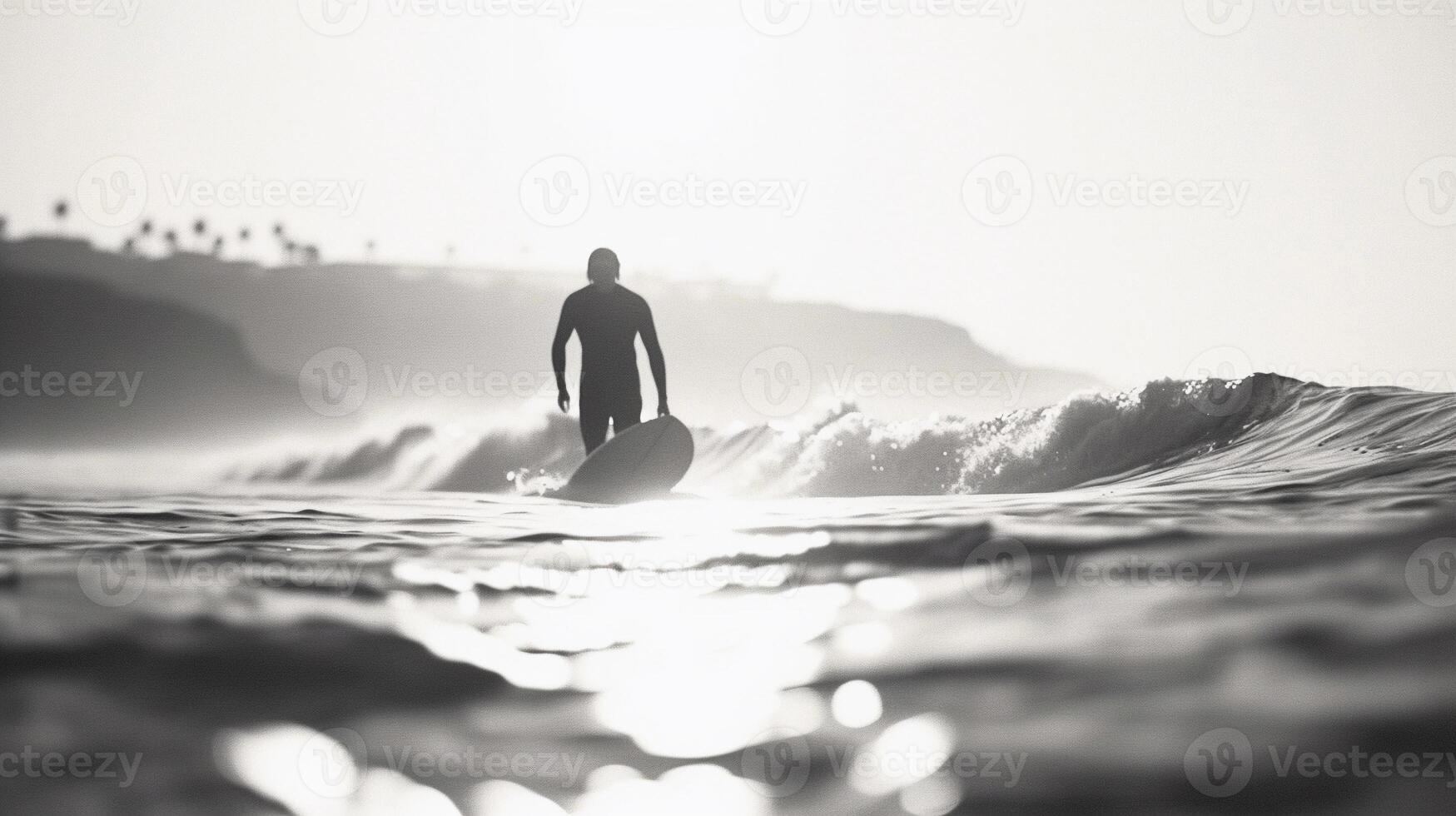 ai généré surfeur plaisir, Contexte image, génératif ai photo