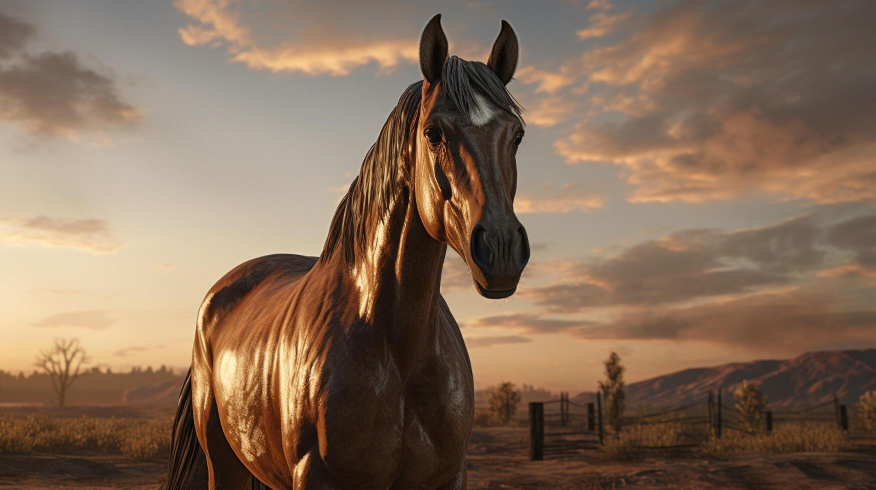 ai généré cheval haute qualité image photo