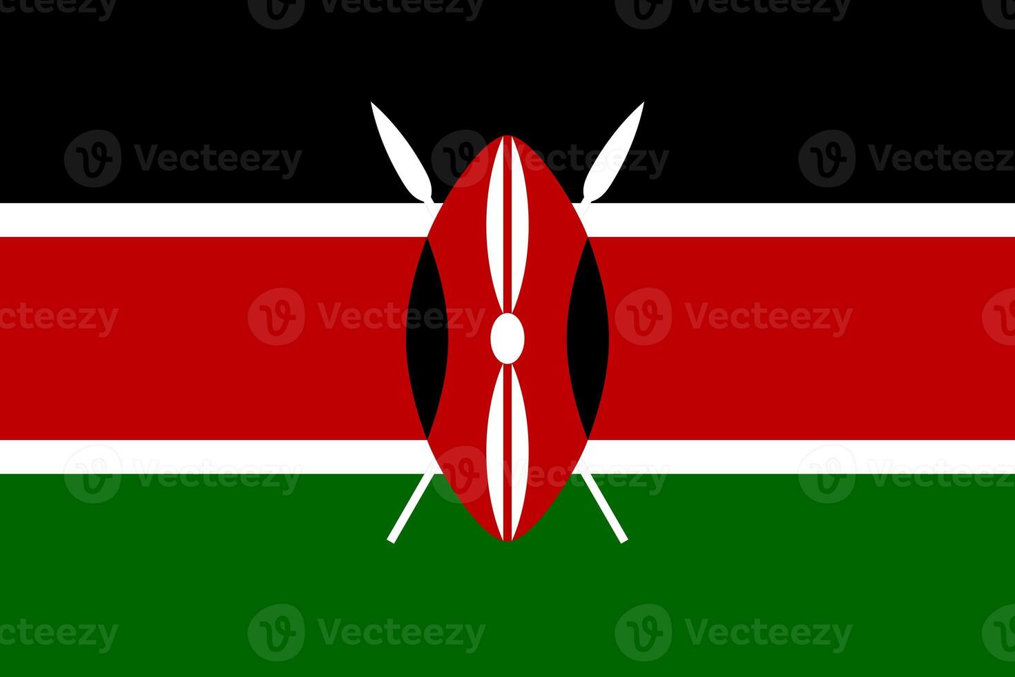 le officiel courant drapeau de république de Kenya. Etat drapeau de Kenya. illustration. photo