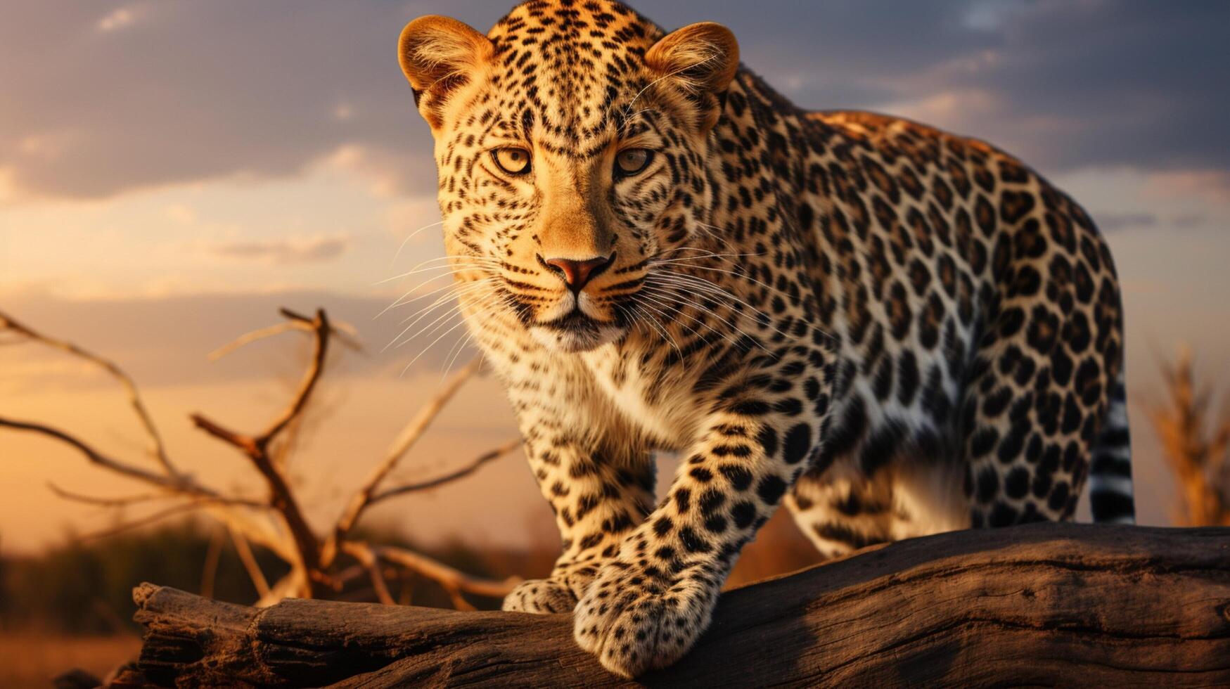 ai généré léopard haute qualité image photo