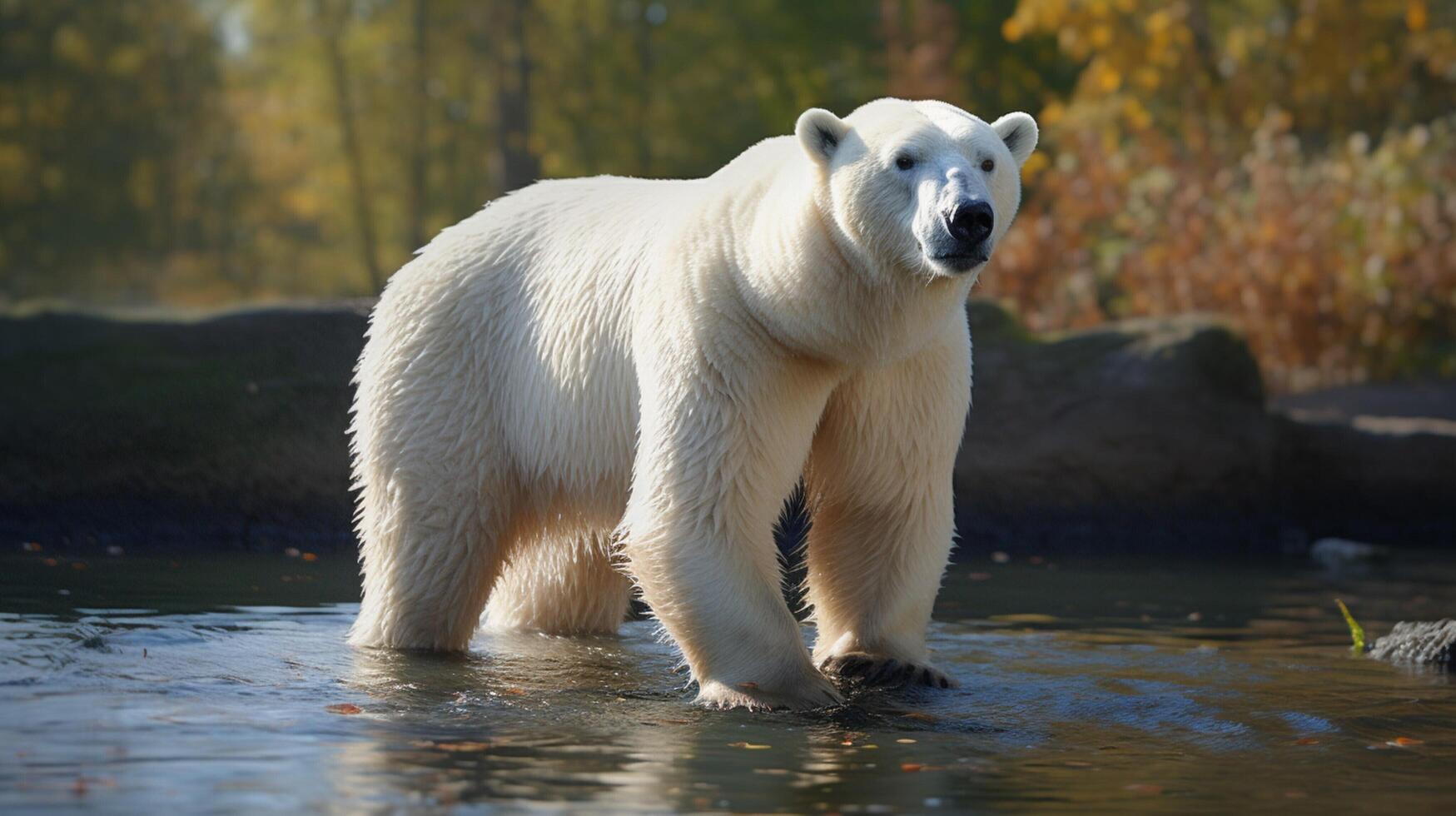 ai généré polaire ours haute qualité image photo