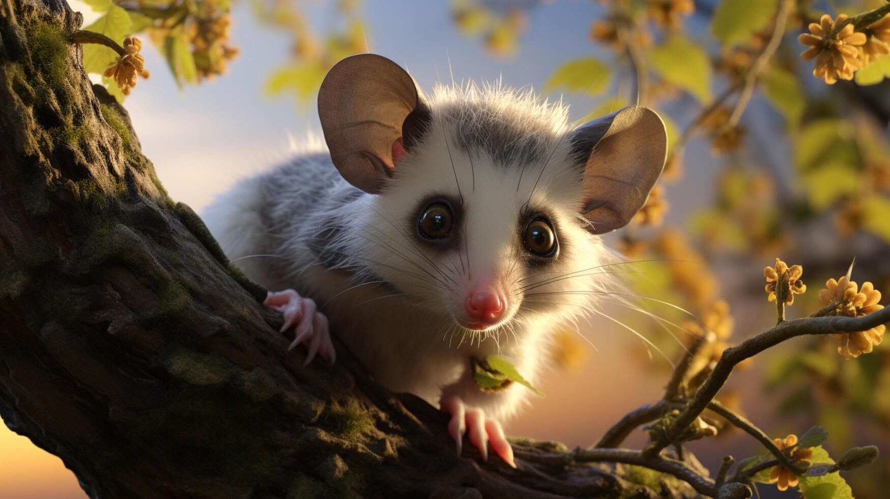 ai généré opossum haute qualité image photo