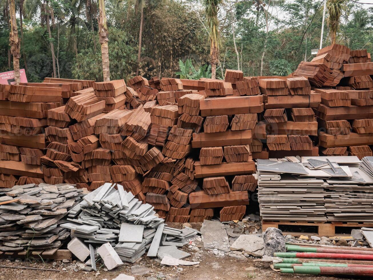 pile de bâtiment matériaux cette volonté être utilisé à construire le mosquée photo