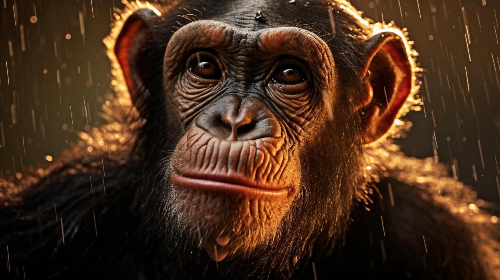 ai généré chimpanzé haute qualité image photo