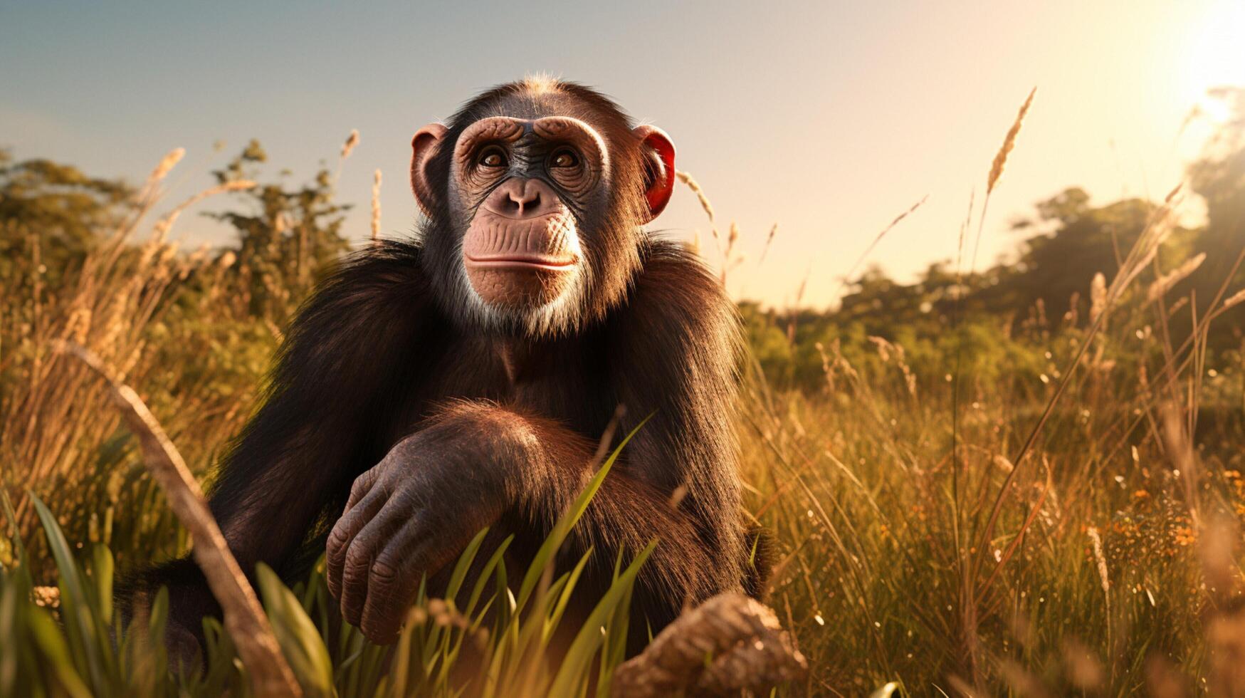 ai généré chimpanzé haute qualité image photo
