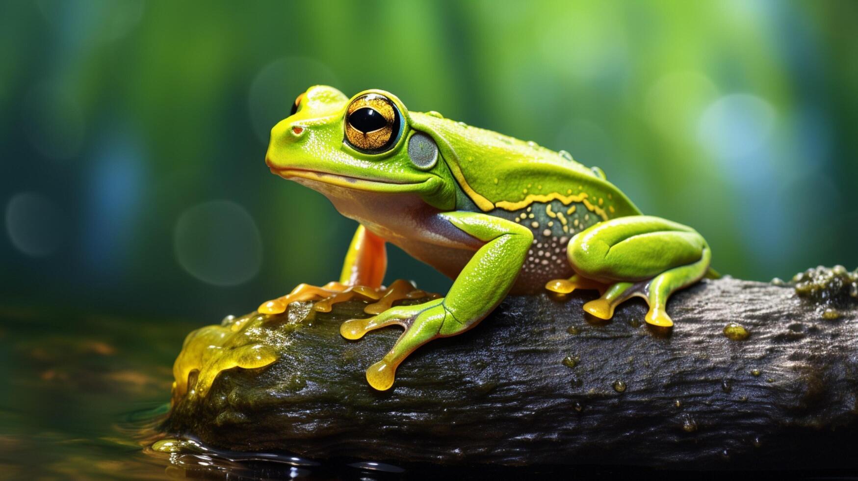 ai généré grenouille haute qualité image photo