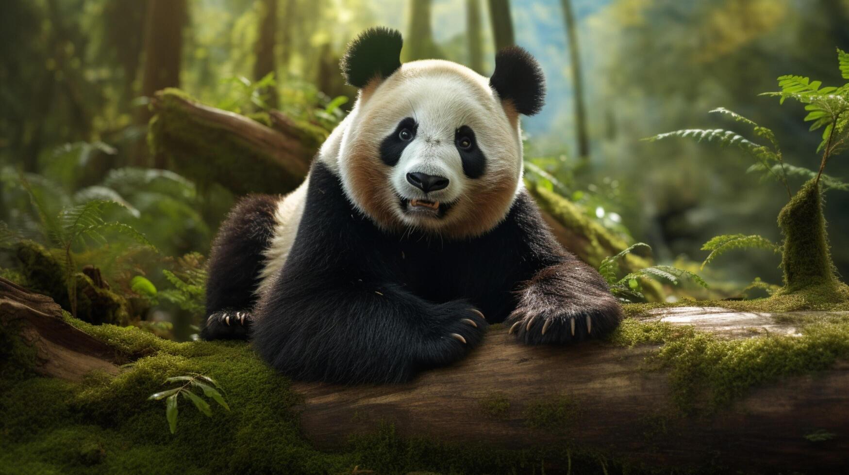 ai généré géant Panda haute qualité image photo