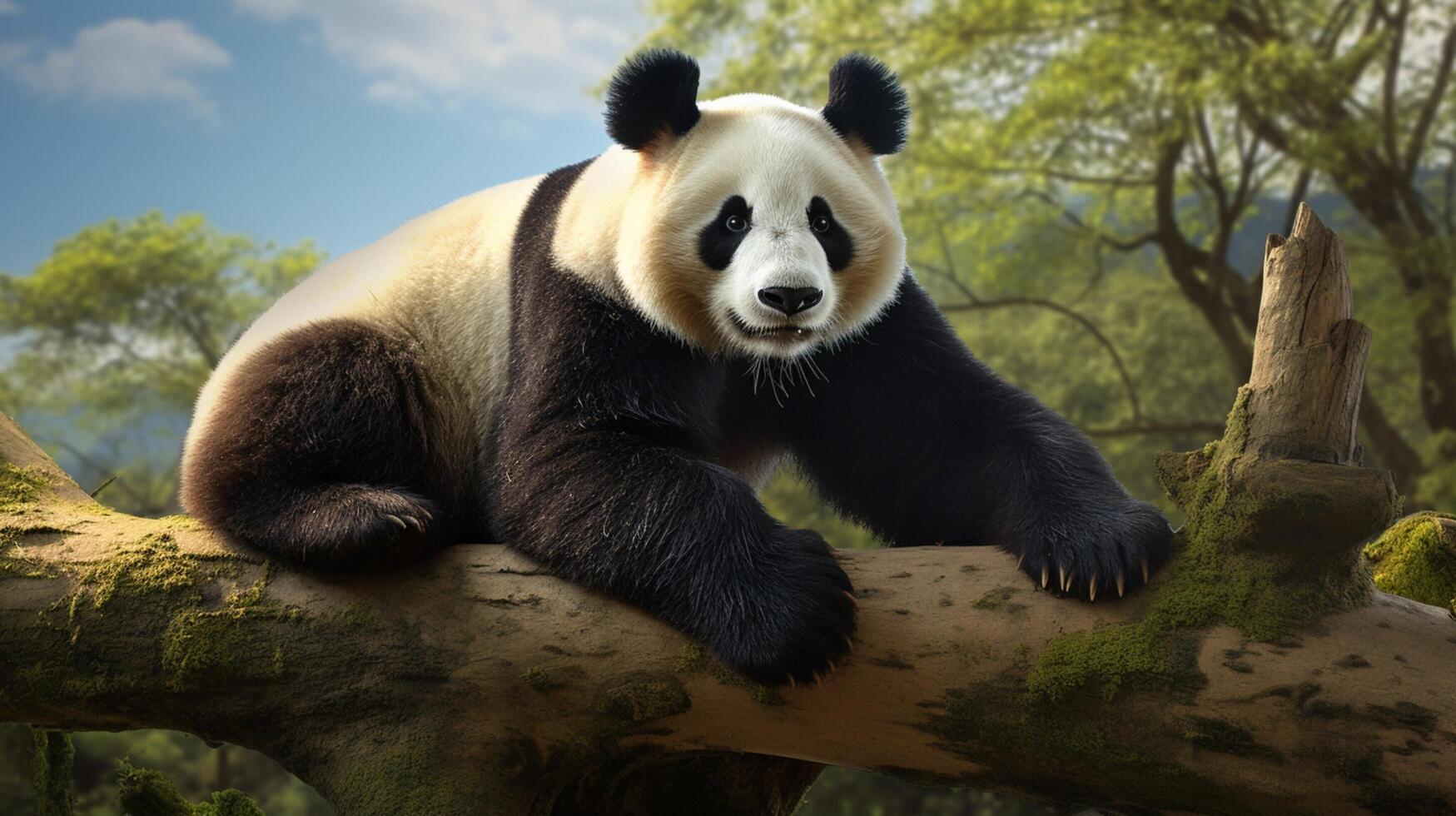 ai généré géant Panda haute qualité image photo