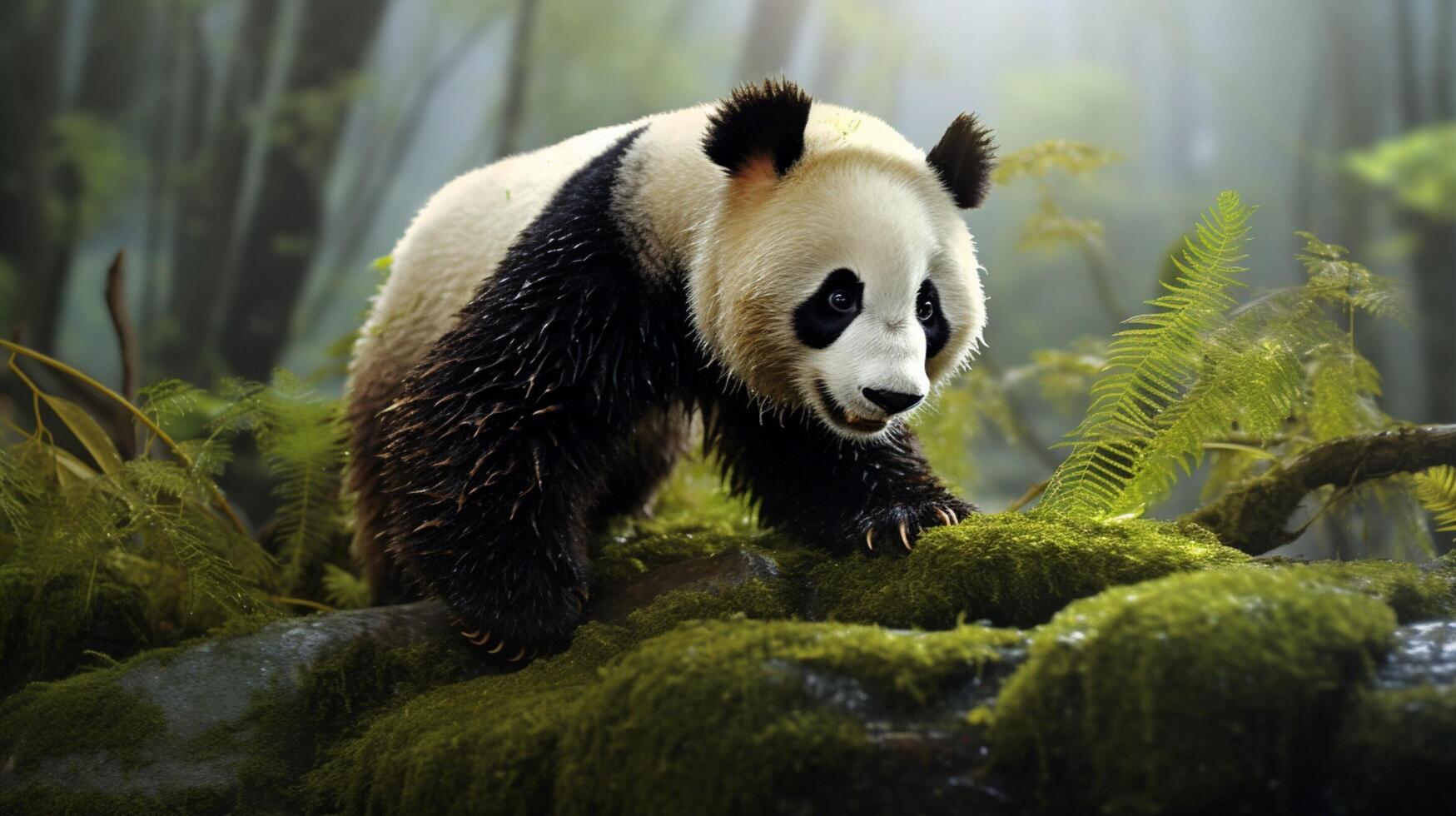 ai généré géant Panda haute qualité image photo