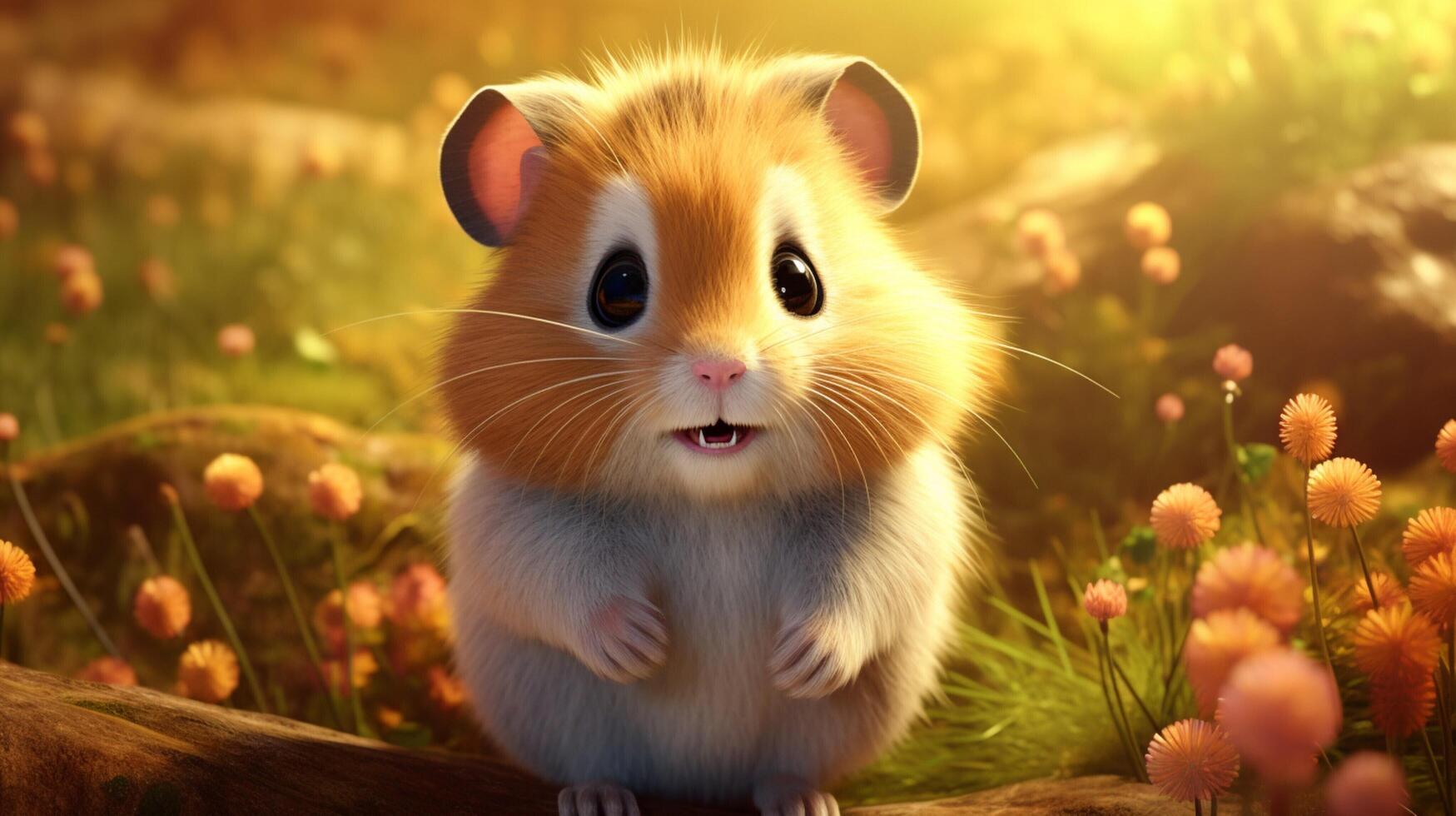 ai généré hamster haute qualité image photo