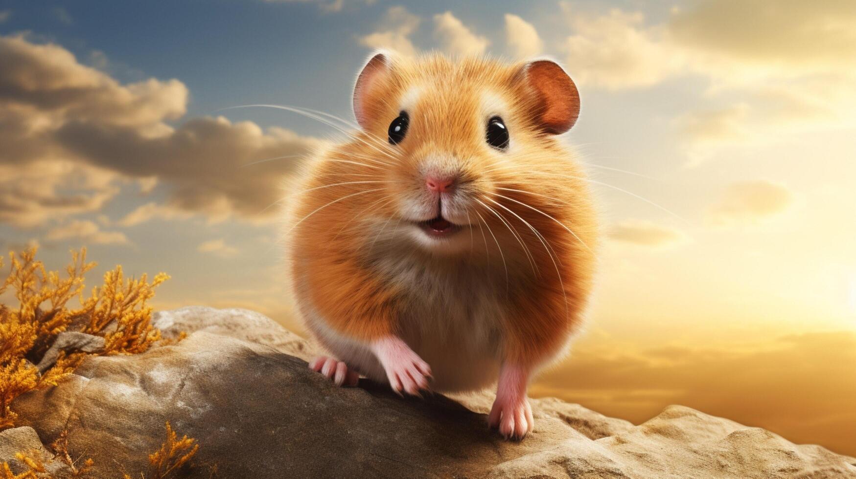 ai généré hamster haute qualité image photo