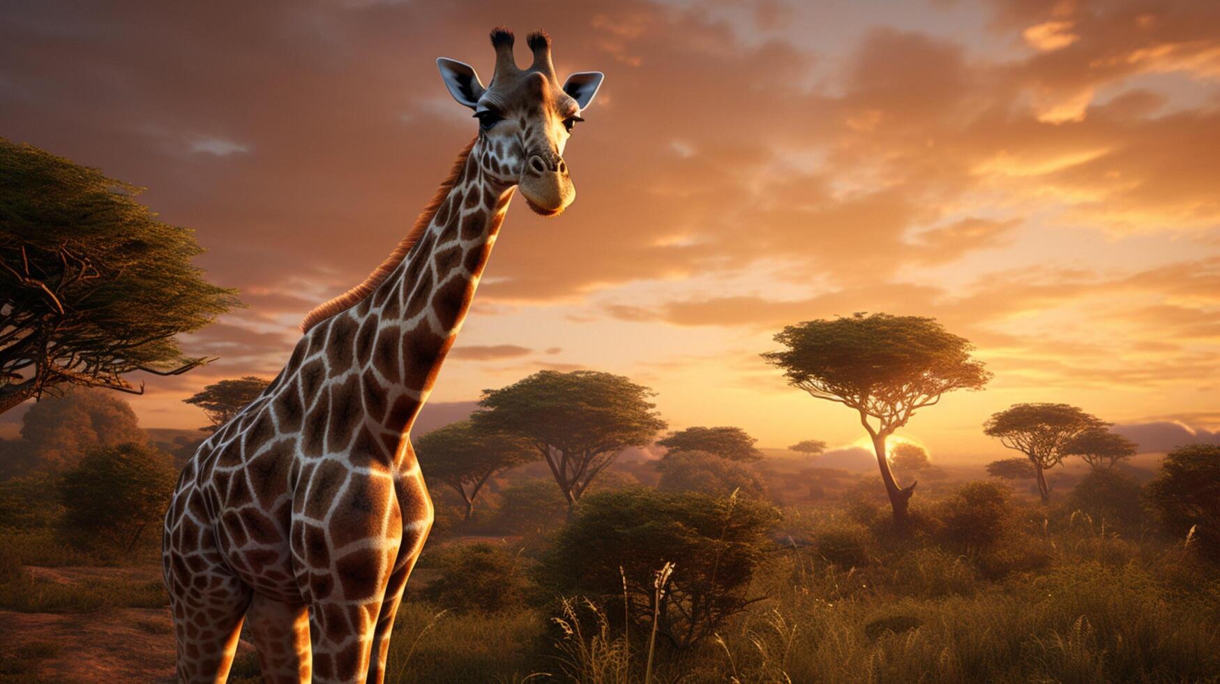 ai généré girafe haute qualité image photo