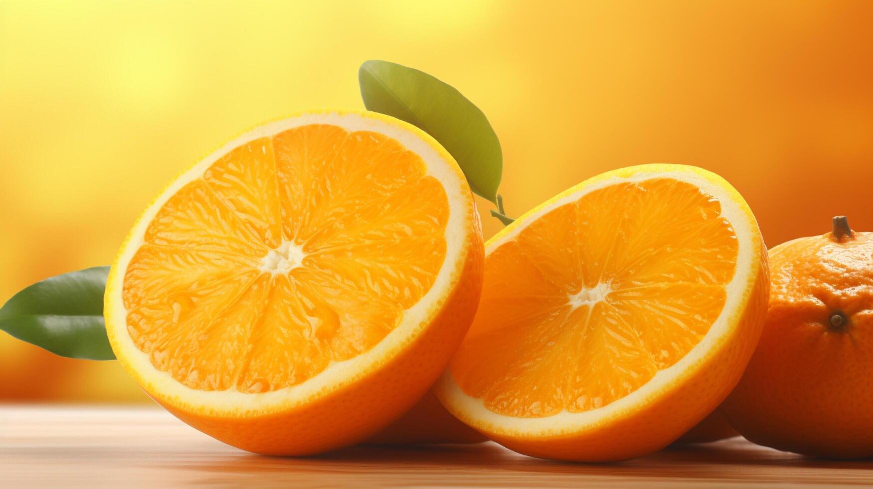 ai généré Orange Contexte photo